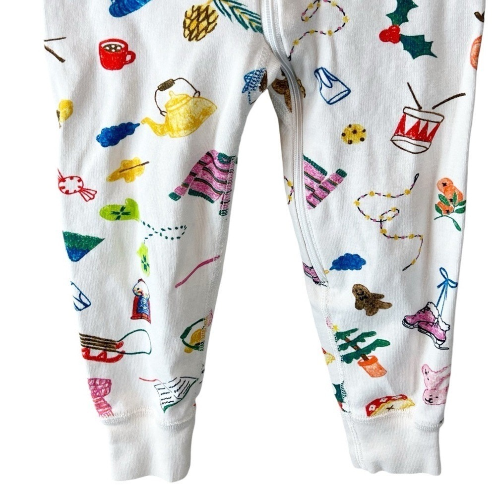 Hanna Andersson Christmas pajamas one piece Sz 3 - Picture 4 of 8